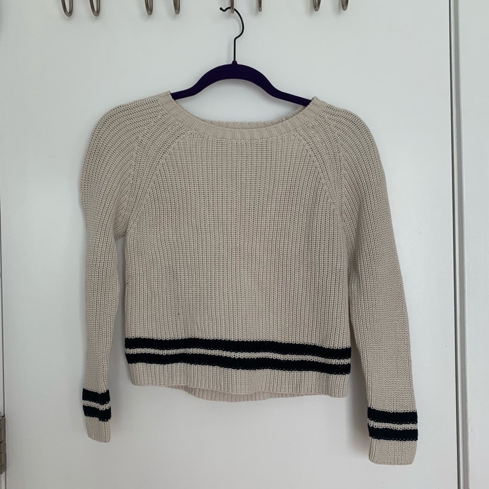 Cropped knit sweater